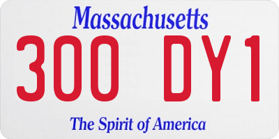 MA license plate 300DY1