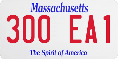 MA license plate 300EA1