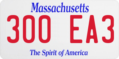 MA license plate 300EA3
