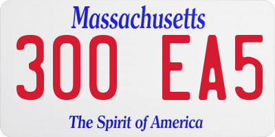 MA license plate 300EA5