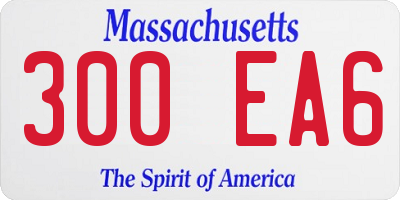 MA license plate 300EA6