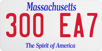 MA license plate 300EA7