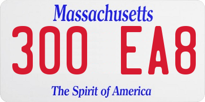 MA license plate 300EA8