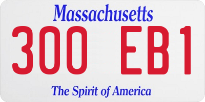 MA license plate 300EB1