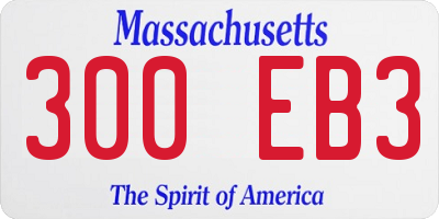 MA license plate 300EB3