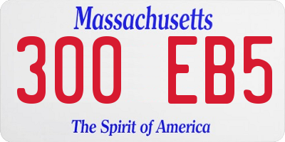 MA license plate 300EB5