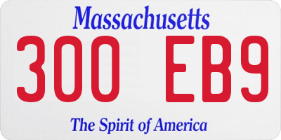MA license plate 300EB9