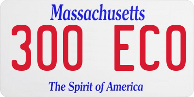 MA license plate 300EC0