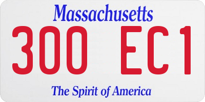 MA license plate 300EC1