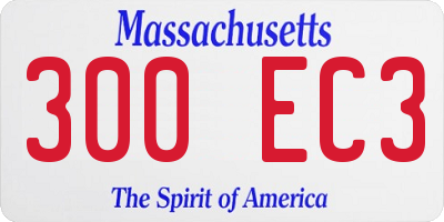 MA license plate 300EC3