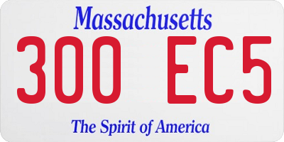 MA license plate 300EC5