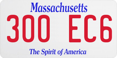 MA license plate 300EC6