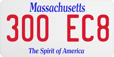 MA license plate 300EC8