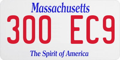 MA license plate 300EC9