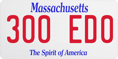 MA license plate 300ED0
