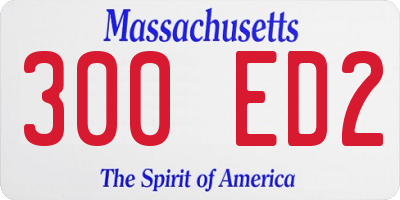 MA license plate 300ED2