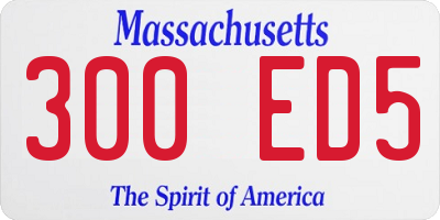 MA license plate 300ED5