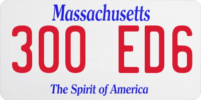 MA license plate 300ED6