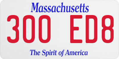 MA license plate 300ED8