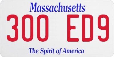 MA license plate 300ED9