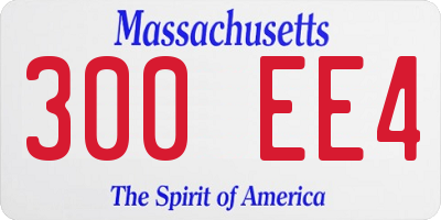 MA license plate 300EE4