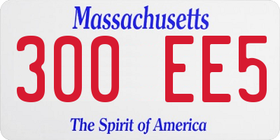 MA license plate 300EE5