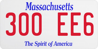 MA license plate 300EE6