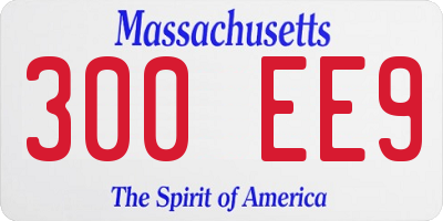 MA license plate 300EE9