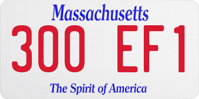 MA license plate 300EF1