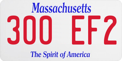 MA license plate 300EF2
