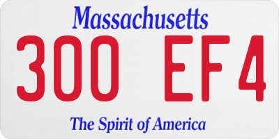 MA license plate 300EF4