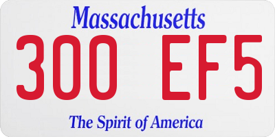 MA license plate 300EF5