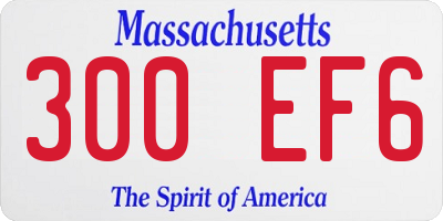 MA license plate 300EF6
