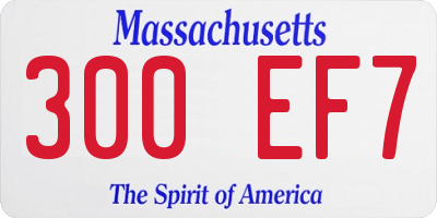 MA license plate 300EF7