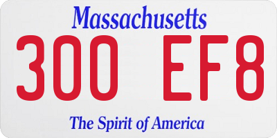 MA license plate 300EF8