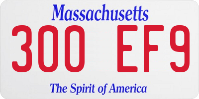 MA license plate 300EF9