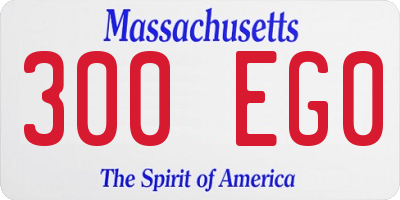 MA license plate 300EG0