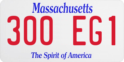 MA license plate 300EG1