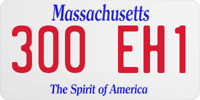 MA license plate 300EH1