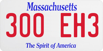 MA license plate 300EH3