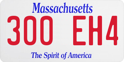 MA license plate 300EH4