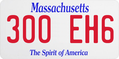 MA license plate 300EH6