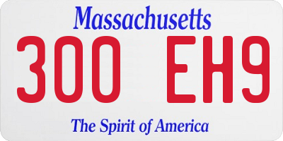 MA license plate 300EH9