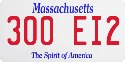 MA license plate 300EI2