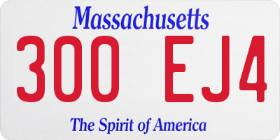 MA license plate 300EJ4