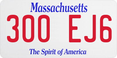 MA license plate 300EJ6