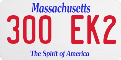 MA license plate 300EK2
