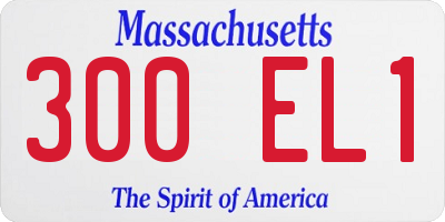 MA license plate 300EL1