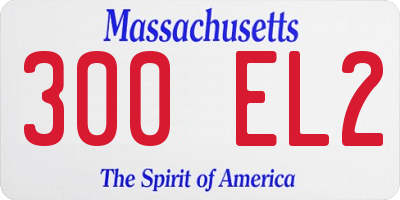 MA license plate 300EL2