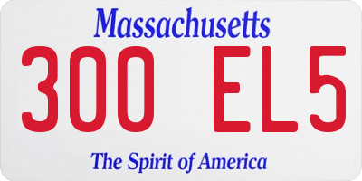 MA license plate 300EL5